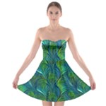Feathered Strapless Bra Top Dress
