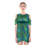 Feathered Shoulder Cutout One Piece Dress