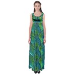 Feathered Empire Waist Maxi Dress