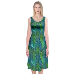 Feathered Midi Sleeveless Dress from ArtsNow.com