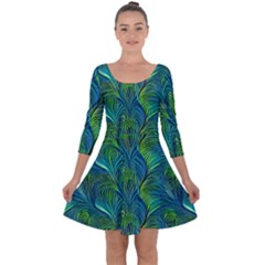 Quarter Sleeve Skater Dress 