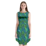 Feathered Sleeveless Chiffon Dress  