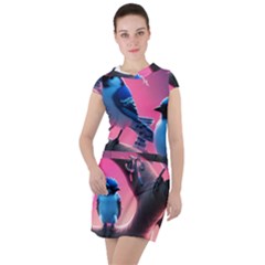 Drawstring Hooded Dress 