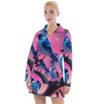 Violet Birds Women s Long Sleeve Casual Dress