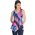 Violet Birds Sleeveless Tunic