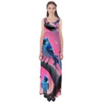 Violet Birds Empire Waist Maxi Dress