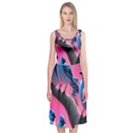 Violet Birds Midi Sleeveless Dress