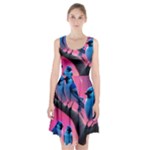 Violet Birds Racerback Midi Dress