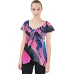 Violet Birds Lace Front Dolly Top