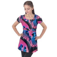Puff Sleeve Tunic Top 