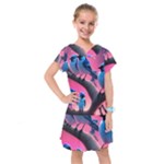 Violet Birds Kids  Drop Waist Dress