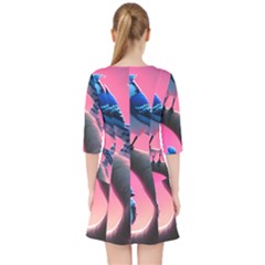 Quarter Sleeve Pocket Dress 
