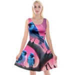 Violet Birds Reversible Velvet Sleeveless Dress