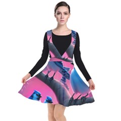 Plunge Pinafore Dress 