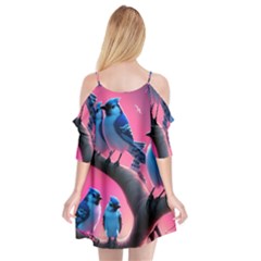Cutout Spaghetti Strap Chiffon Dress 