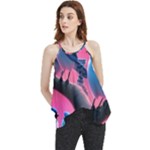 Violet Birds Flowy Camisole Tank Top