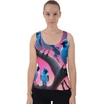 Violet Birds Velvet Tank Top