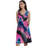 Violet Birds Classic Skater Dress