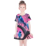 Violet Birds Kids  Simple Cotton Dress