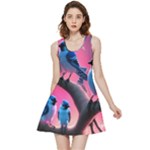 Violet Birds Inside Out Reversible Sleeveless Dress