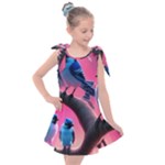 Violet Birds Kids  Tie Up Tunic Dress