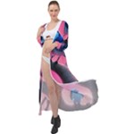 Violet Birds Maxi Chiffon Beach Wrap