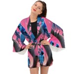 Violet Birds Long Sleeve Kimono