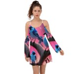 Violet Birds Boho Dress