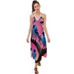 Violet Birds Halter Tie Back Dress 