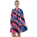 Violet Birds All Frills Chiffon Dress