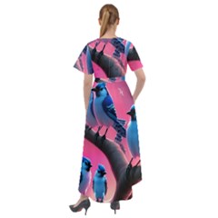 Front Wrap High Low Dress 