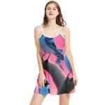 Violet Birds Summer Frill Dress