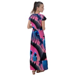Flutter Sleeve Maxi Dress 