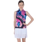 Violet Birds Women s Sleeveless Polo T-Shirt