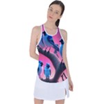 Violet Birds Racer Back Mesh Tank Top