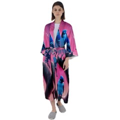 Maxi Satin Kimono 