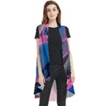 Violet Birds Sleeveless Chiffon Waistcoat Shirt