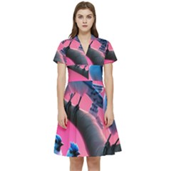 Short Sleeve Waist Detail Dress 