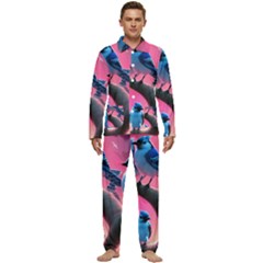 Men s Long Sleeve Velvet Pocket Pajamas Set 
