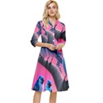 Violet Birds Classy Knee Length Dress
