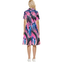 Button Top Knee Length Dress 