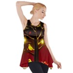 Yellow Birds Red Sky Side Drop Tank Tunic