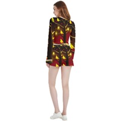 Velvet Wrap Crop Top and Shorts Set 