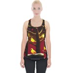 Yellow Birds Red Sky Piece Up Tank Top