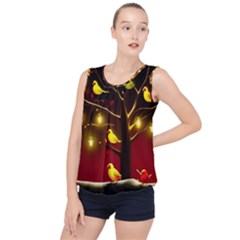 Bubble Hem Chiffon Tank Top 