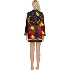 Long Sleeve Satin Robe 