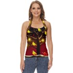 Yellow Birds Red Sky Basic Halter Top