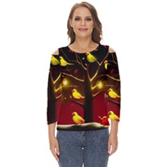 Cut Out Wide Sleeve Top 