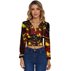Long Sleeve V-Neck Top 