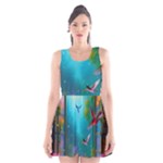 Through the Window Scoop Neck Skater Dress
